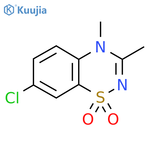 7-Chloro-3,4-dimethyl-1lambda6,2,4-benzothiadiazine 1,1-dioxide structure