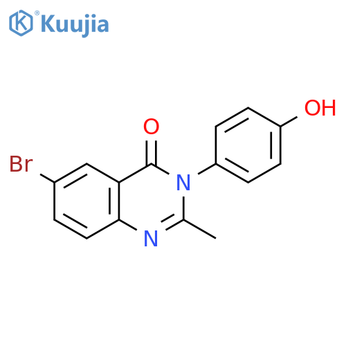 4(3H)-Quinazolinone, 6-bromo-3-(4-hydroxyphenyl)-2-methyl- structure