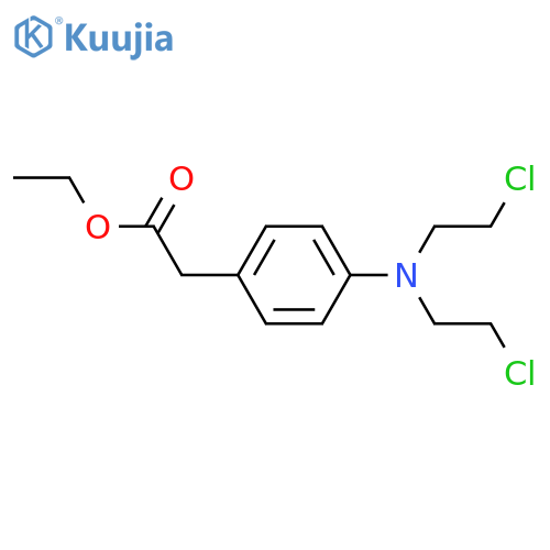 Benzeneacetic acid,4-[bis(2-chloroethyl)amino]-, ethyl ester structure