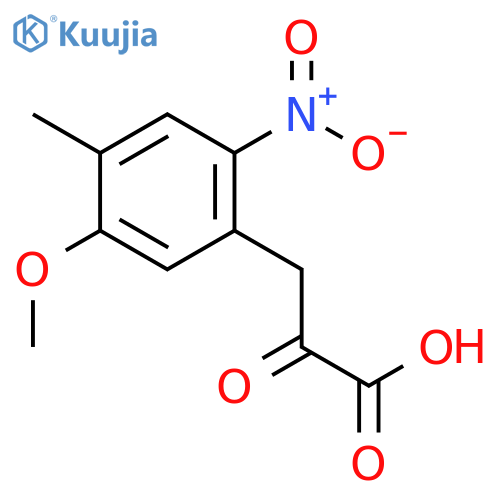 3-(5-methoxy-4-methyl-2-nitrophenyl)-2-oxopropanoic acid structure