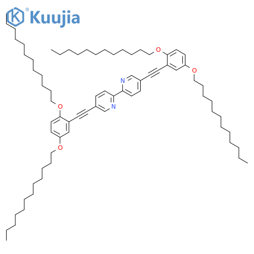 2,2'-Bipyridine, 5,5'-bis[[2,5-bis(dodecyloxy)phenyl]ethynyl]- structure