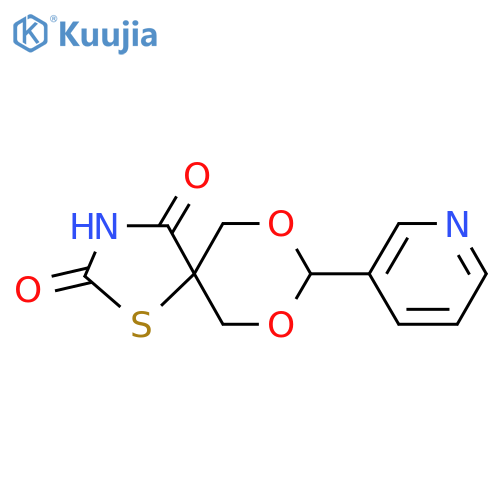7,9-Dioxa-1-thia-3-azaspiro[4.5]decane-2,4-dione, 8-(3-pyridinyl)- structure