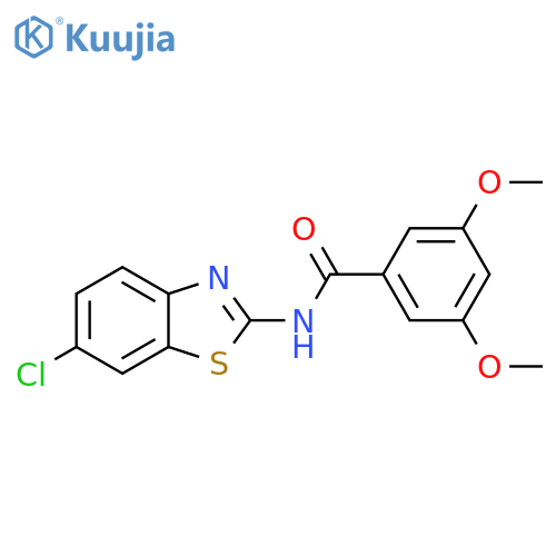 N-(6-chloro-1,3-benzothiazol-2-yl)-3,5-dimethoxybenzamide structure
