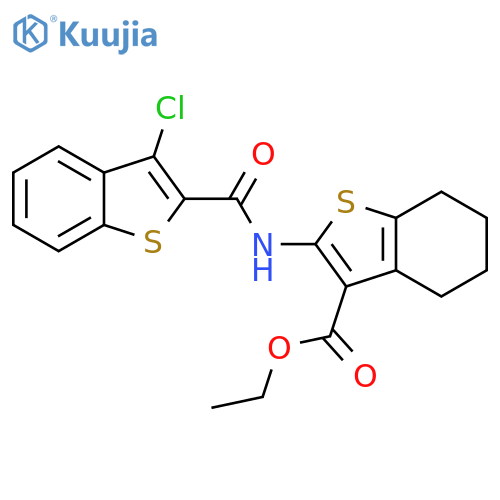 <br>ethyl 2-(3-chloro-1-benzothiophene-2-amido)-4,5,6,7-tetrahydro-1-benzothiop hene-3-carboxylate structure