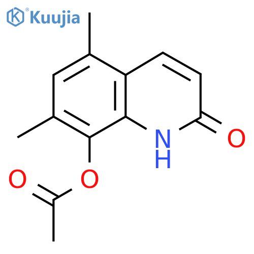 5,7-Dimethyl-2-oxo-1,2-dihydroquinolin-8-yl acetate structure