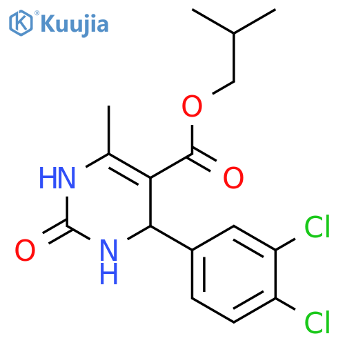 <br>2-methylpropyl 4-(3,4-dichlorophenyl)-6-methyl-2-oxo-1,2,3,4-tetrahydropyri midine-5-carboxylate structure