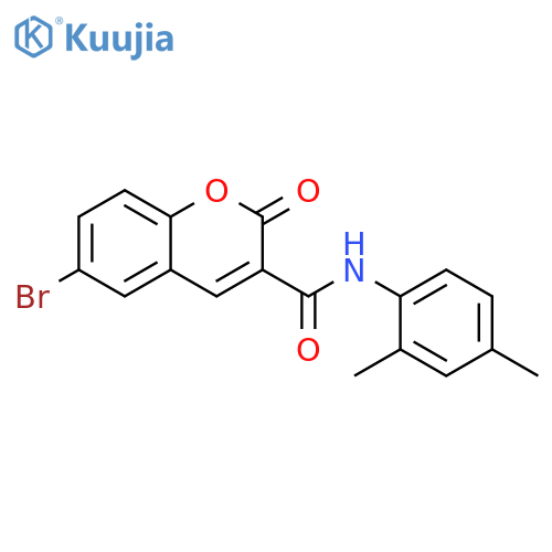 6-bromo-N-(2,4-dimethylphenyl)-2-oxo-2H-chromene-3-carboxamide structure
