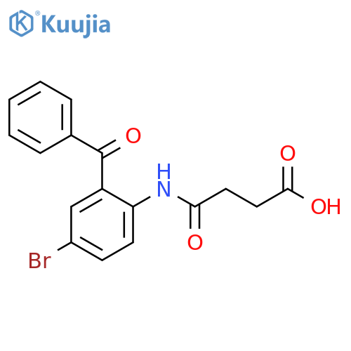 3-(2-benzoyl-4-bromophenyl)carbamoylpropanoic acid structure
