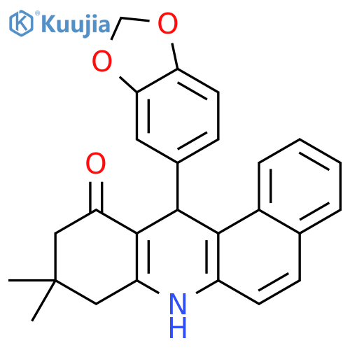 Benz[a]acridin-11(7H)-one,12-(1,3-benzodioxol-5-yl)-8,9,10,12-tetrahydro-9,9-dimethyl- structure