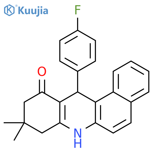 <br>12-(4-Fluoro-phenyl)-9,9-dimethyl-8,9,10,12-tetrahydro-7H-benzo[a]acridin-1 1-one structure