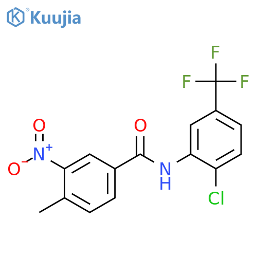 N-2-chloro-5-(trifluoromethyl)phenyl-4-methyl-3-nitrobenzamide structure