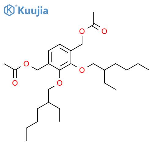 1,4-Benzenedimethanol, 2,3-bis[(2-ethylhexyl)oxy]-, diacetate structure