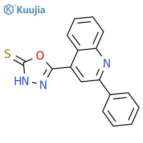 1,3,4-Oxadiazole-2(3H)-thione, 5-(2-phenyl-4-quinolinyl)- structure