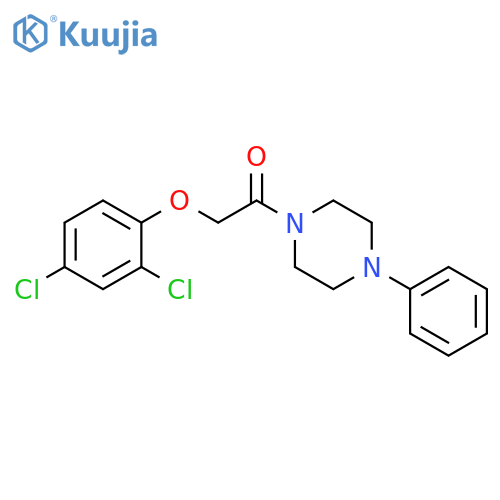 2-(2,4-dichlorophenoxy)-1-(4-phenylpiperazin-1-yl)ethan-1-one structure