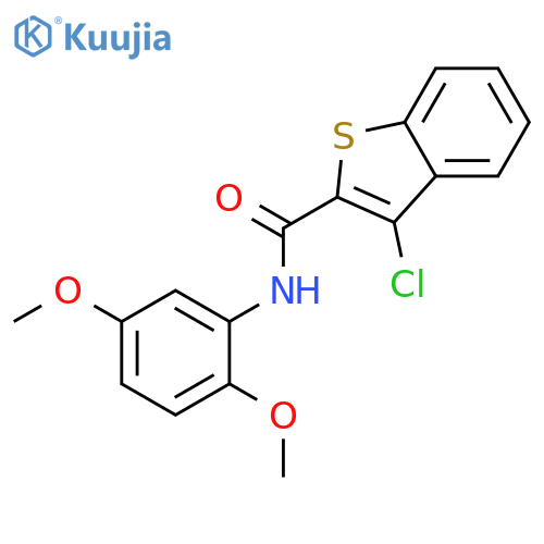 3-chloro-N-(2,5-dimethoxyphenyl)-1-benzothiophene-2-carboxamide structure
