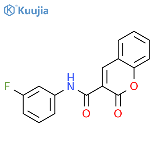 N-(3-fluorophenyl)-2-oxo-2H-chromene-3-carboxamide structure