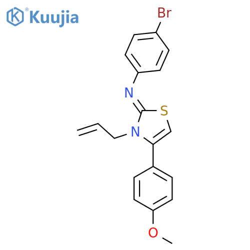 (2Z)-N-(4-bromophenyl)-4-(4-methoxyphenyl)-3-(prop-2-en-1-yl)-2,3-dihydro-1,3-thiazol-2-imine structure