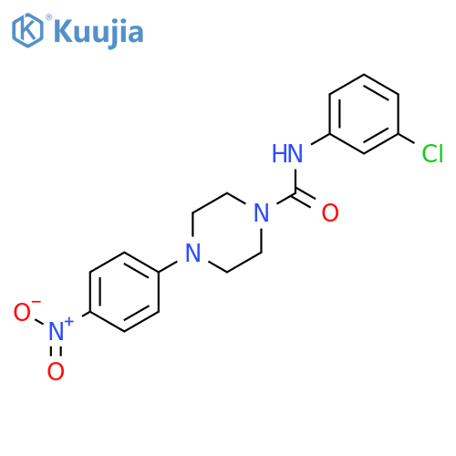 1-Piperazinecarboxamide, N-(3-chlorophenyl)-4-(4-nitrophenyl)- structure