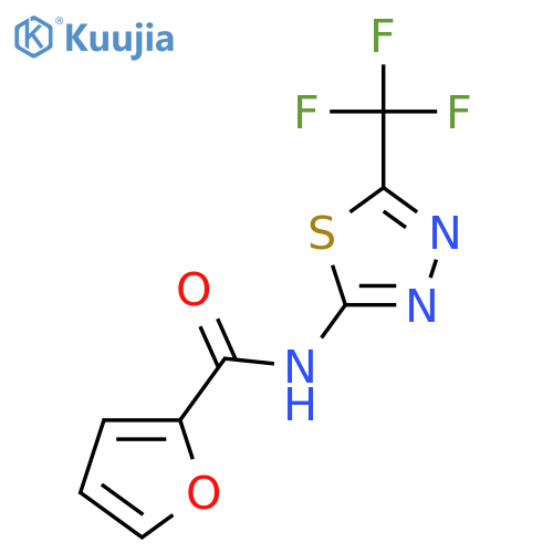 2-Furancarboxamide, N-[5-(trifluoromethyl)-1,3,4-thiadiazol-2-yl]- structure