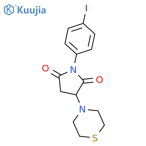1-(4-Iodo-phenyl)-3-thiomorpholin-4-yl-pyrrolidine-2,5-dione structure
