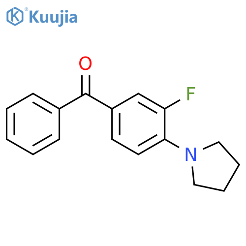 Methanone, [3-fluoro-4-(1-pyrrolidinyl)phenyl]phenyl- structure