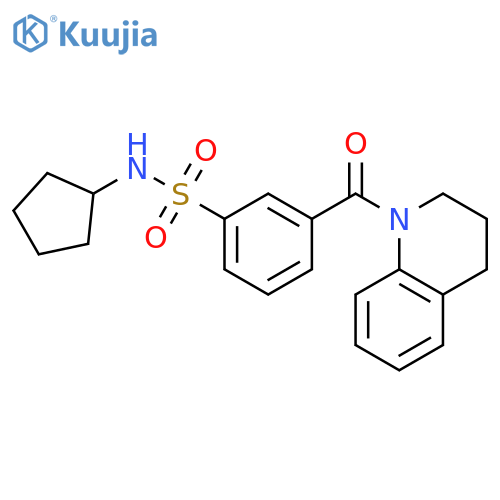 Quinoline, 1-[3-[(cyclopentylamino)sulfonyl]benzoyl]-1,2,3,4-tetrahydro- structure