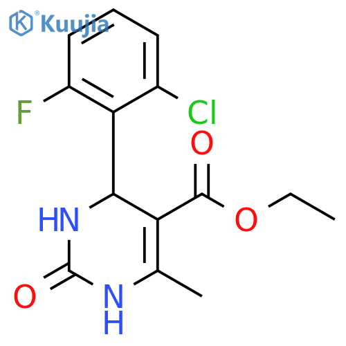 ethyl 4-(2-chloro-6-fluorophenyl)-6-methyl-2-oxo-3,4-dihydro-1H-pyrimidine-5-carboxylate structure