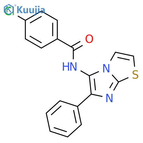 Benzamide, 4-chloro-N-(6-phenylimidazo[2,1-b]thiazol-5-yl)- structure