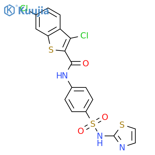 Benzo[b]thiophene-2-carboxamide,3,6-dichloro-N-[4-[(2-thiazolylamino)sulfonyl]phenyl]- structure