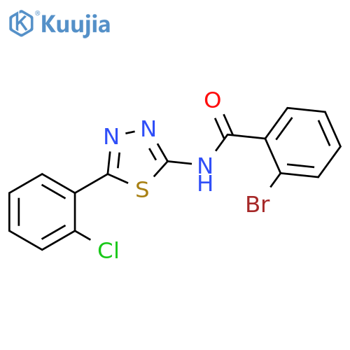 2-bromo-N-5-(2-chlorophenyl)-1,3,4-thiadiazol-2-ylbenzamide structure