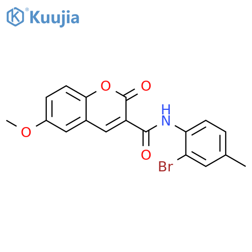 N-(2-bromo-4-methylphenyl)-6-methoxy-2-oxo-2H-chromene-3-carboxamide structure