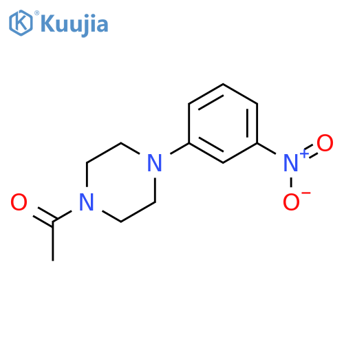 1-4-(3-Nitrophenyl)piperazin-1-ylethan-1-one structure