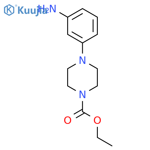 4-(3-aminophenyl)-1-Piperazinecarboxylic acid ethyl ester structure