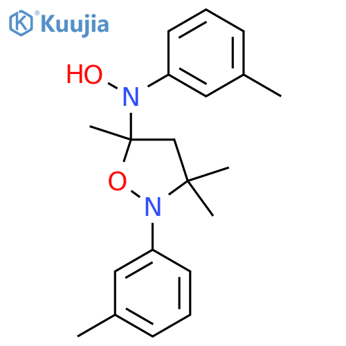 N-(3-methylphenyl)-N-[3,3,5-trimethyl-2-(3-methylphenyl)-1,2-oxazolidin-5-yl]hydroxylamine structure