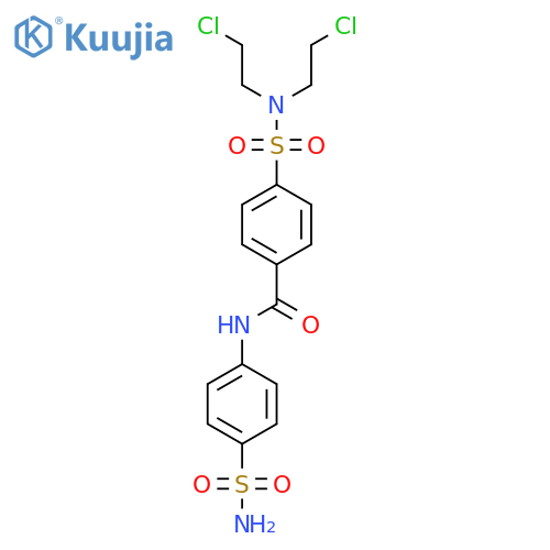 4-bis(2-chloroethyl)sulfamoyl-N-(4-sulfamoylphenyl)benzamide structure