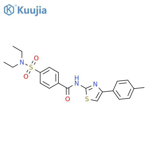 4-(diethylsulfamoyl)-N-4-(4-methylphenyl)-1,3-thiazol-2-ylbenzamide structure
