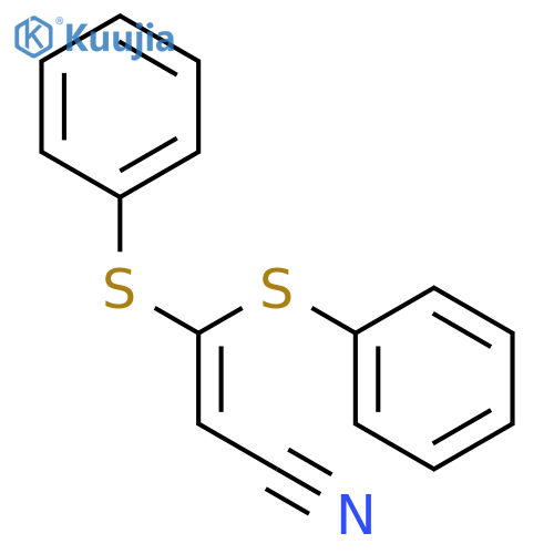 2-PROPENENITRILE, 3,3-BIS(PHENYLTHIO)- structure