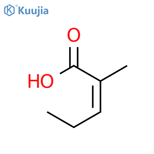 2-Methyl-2-pentenoic acid structure