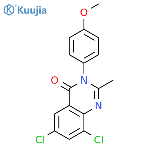 4(3H)-Quinazolinone, 6,8-dichloro-3-(4-methoxyphenyl)-2-methyl- structure