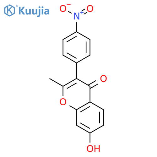 4H-1-Benzopyran-4-one, 7-hydroxy-2-methyl-3-(4-nitrophenyl)- structure