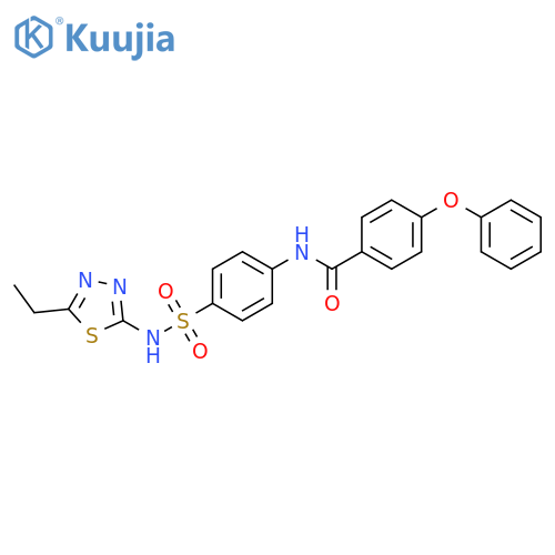 N-{4-(5-ethyl-1,3,4-thiadiazol-2-yl)sulfamoylphenyl}-4-phenoxybenzamide structure