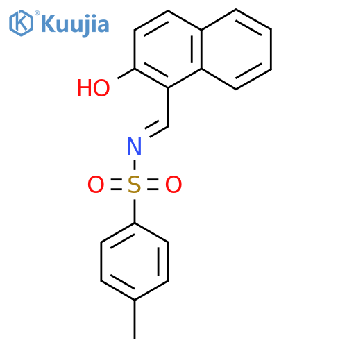 N-(1E)-(2-hydroxynaphthalen-1-yl)methylidene-4-methylbenzene-1-sulfonamide structure