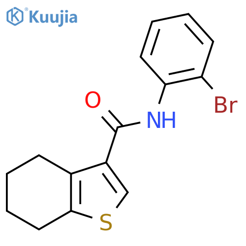 N-(2-bromophenyl)-4,5,6,7-tetrahydro-1-benzothiophene-3-carboxamide structure