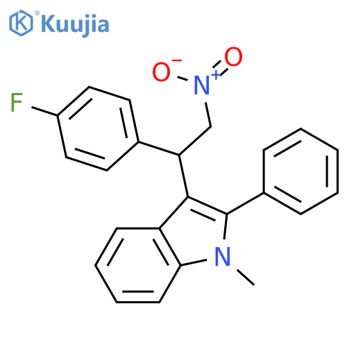3-[1-(4-Fluorophenyl)-2-nitroethyl]-1-methyl-2-phenyl-1H-indole structure