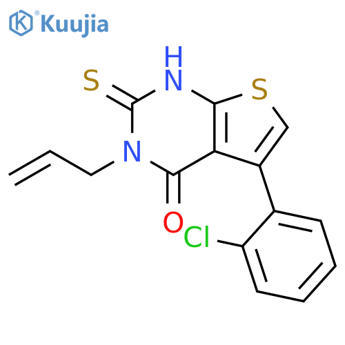 5-(2-chlorophenyl)-3-(prop-2-en-1-yl)-2-sulfanylidene-1H,2H,3H,4H-thieno2,3-dpyrimidin-4-one structure