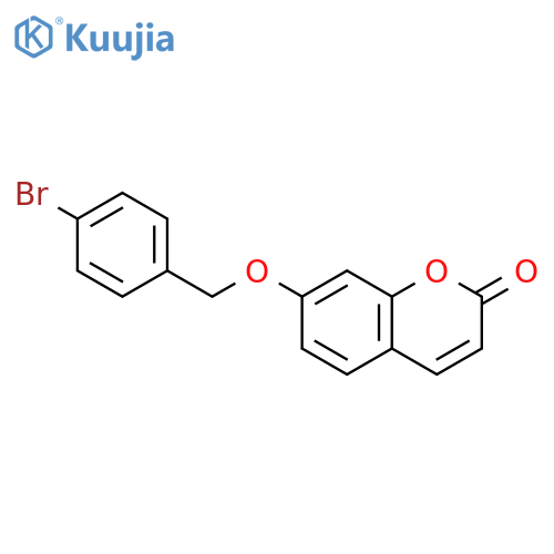 7-(4-bromophenyl)methoxy-2H-chromen-2-one structure