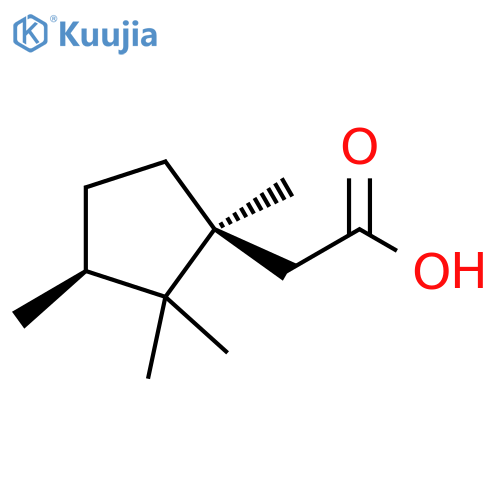 2-[(1S,3S)-1,2,2,3-tetramethylcyclopentyl]acetic acid structure