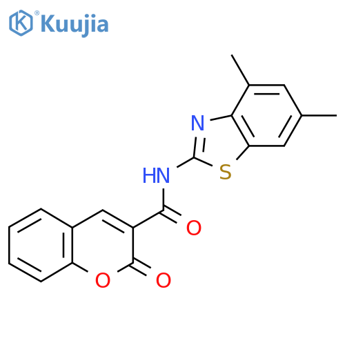 N-(4,6-dimethyl-1,3-benzothiazol-2-yl)-2-oxo-2H-chromene-3-carboxamide structure