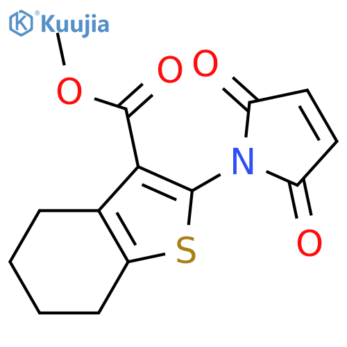 methyl 2-(2,5-dioxo-2,5-dihydro-1H-pyrrol-1-yl)-4,5,6,7-tetrahydro-1-benzothiophene-3-carboxylate structure