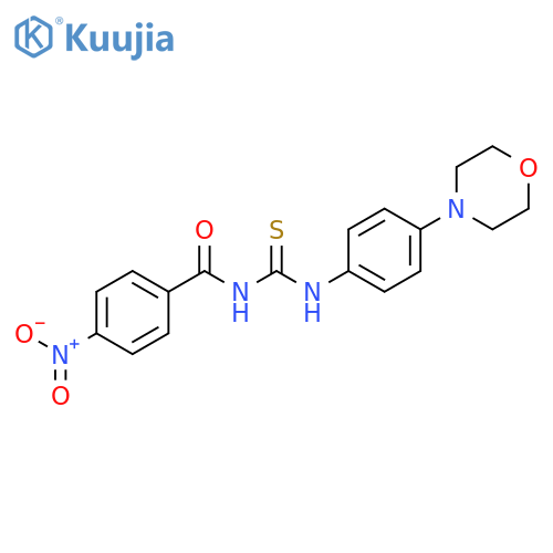 1-4-(morpholin-4-yl)phenyl-3-(4-nitrobenzoyl)thiourea structure